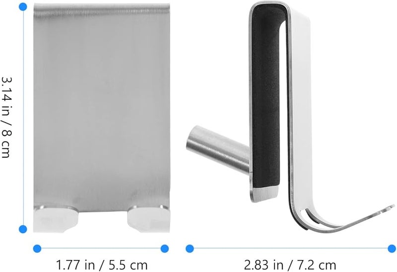 Stainless Steel Frameless Glass Shower Door Hook No Drill Installation Towel Hook - Image 2